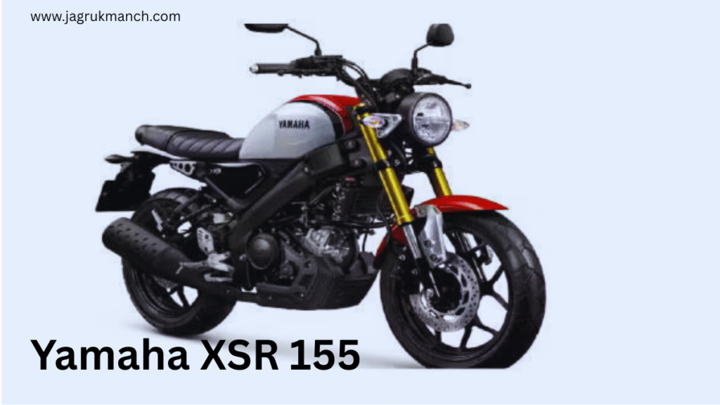 Yamaha XSR 155 बाइक का साइड व्यू, रेट्रो मॉडर्न डिज़ाइन और प्रीमियम फीचर्स के साथ