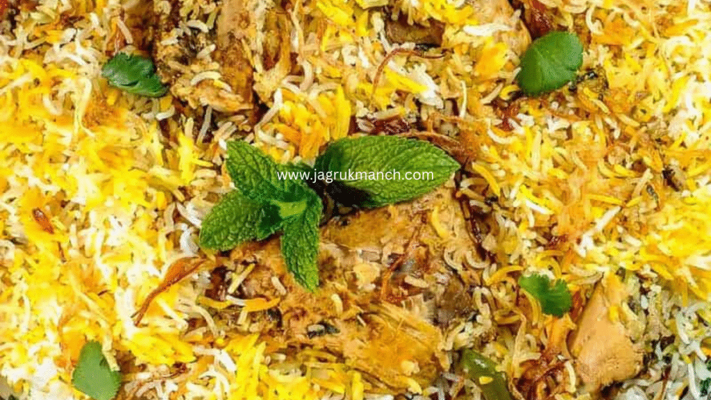 Traditional Hyderabadi Biryani Recipe served with Mirchi ka Salan